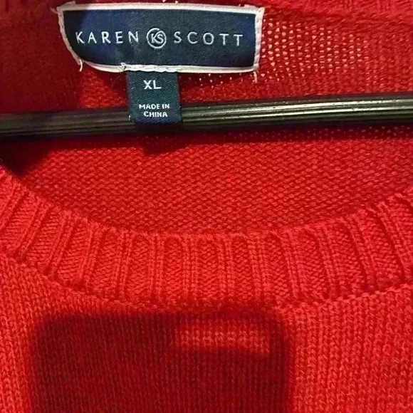 Karen Scott Embellished Party Reindeer Sweater Ugly Christmas XL - Picture 4 of 13